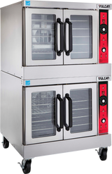 Vulcan SG44 Double-Deck Full Size Natural Gas Convection Oven with Solid State Controls 40" - 60,000 BTU