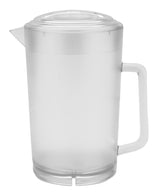 GET P-3064-1-CL SAN Plastic Textured Water Pitcher with Lid 64 oz. - Clear - 12/Case
