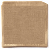 GET P-BUR-77-BR Food-Safe Double-Open Bag / Wire Cone Basket Liner 7" x 7" - Burlap on Brown - 2,000/Case