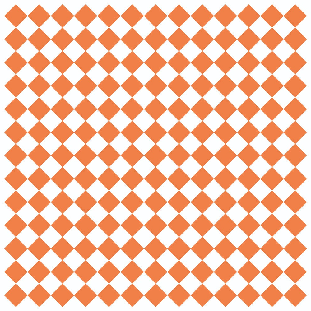 GET P-ORC-1212-W Food-Safe Sandwich/Deli Wrap Paper 12" x 12" - Orange Checker - 1000/Case