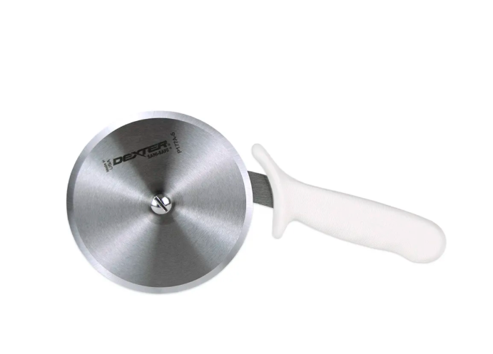 Dexter Russell P177A-5PCP SANI-SAFE® 5" Pizza Cutter w/ White Plastic Handle, Carbon Steel - 6ea/Case