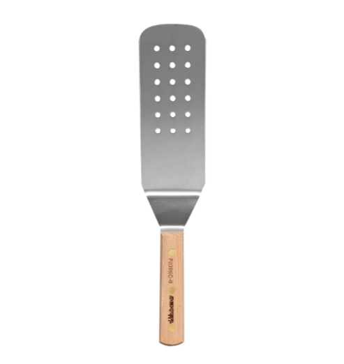 Dexter Russell P2386C-8 8"x3" Perforated Turner w/ Beech Handle, Carbon Steel - 6ea/Case