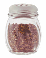TableCraft P260 Plastic Swirl Cheese Shaker with Chrome Plated Perforated Top 6 oz. - 24/Case