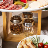 TableCraft P260 Plastic Swirl Cheese Shaker with Chrome Plated Perforated Top 6 oz. - 24/Case