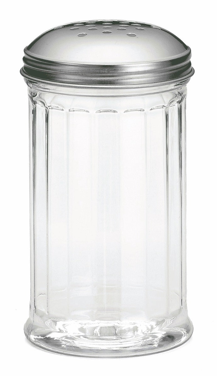 TableCraft P800 Polycarbonate Shaker w/ Stainless Steel Perforated Top 3-1/16" dia. x 5-5/8"H - 12 oz.