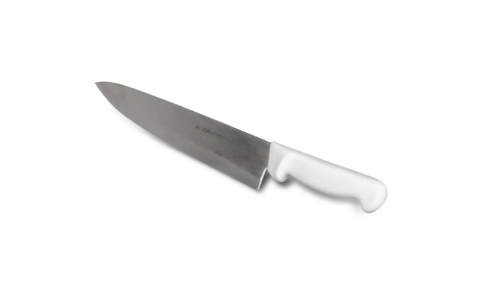 Dexter Russell P94802 10" Chef's Knife w/ Polypropylene White Handle, Carbon Steel - 6ea/Case
