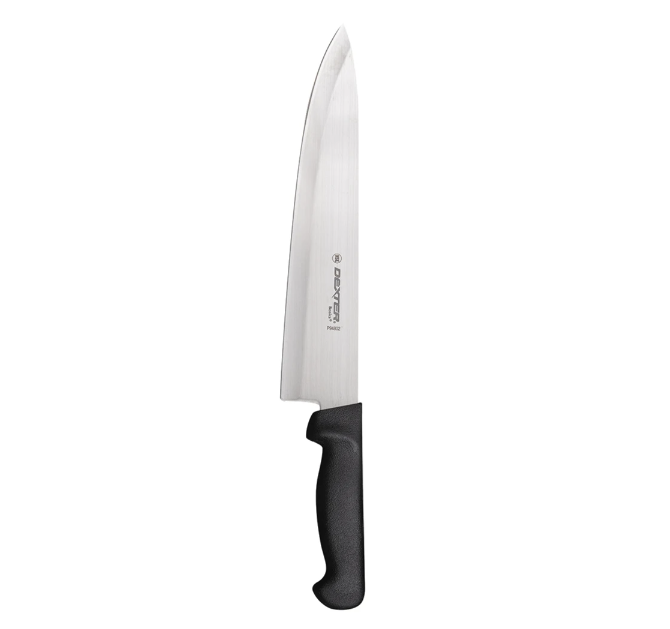 Dexter Russell P94802B 10" Chef's Knife w/ Polypropylene Black Handle, Carbon Steel - 6ea/Case