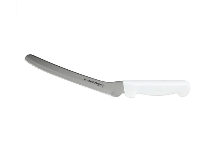 Dexter Russell P94807 8" Sandwich Knife w/ Polypropylene White Handle, Carbon Steel - 6ea/Case
