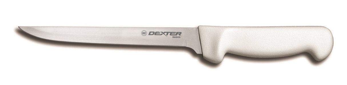 Dexter-Russell P94813 Basics Narrow Fillet Knife with White Poly Handle 8"