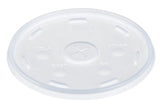 Dart Solo 32SL1 Translucent Plastic Slotted Flat Lid for 32 oz. Foam Cups & Containers - 1000/Case