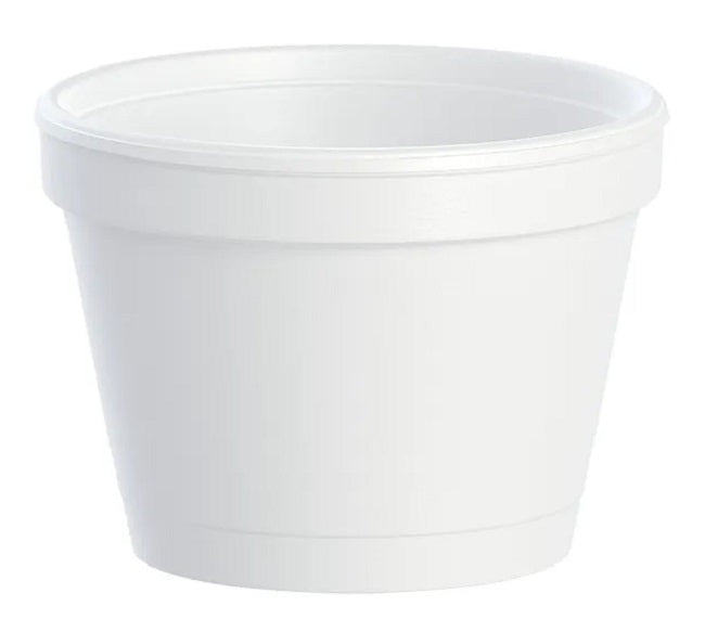 Dart 4J6 Insulated Foam Container Cup 4 oz (Case of 1000) Restaurant Disposable Containers