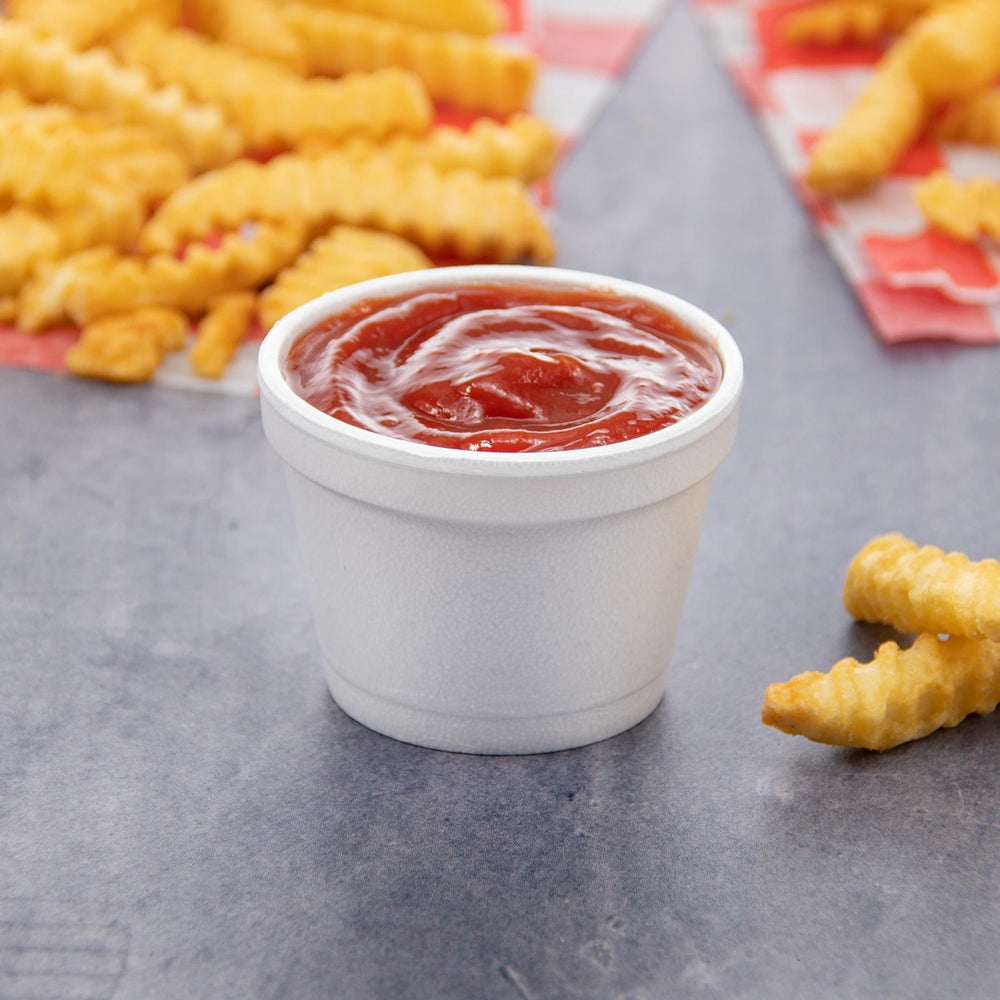 Dart 4J6 Insulated Foam Container Cup 4 oz (Case of 1000) Restaurant Disposable Containers