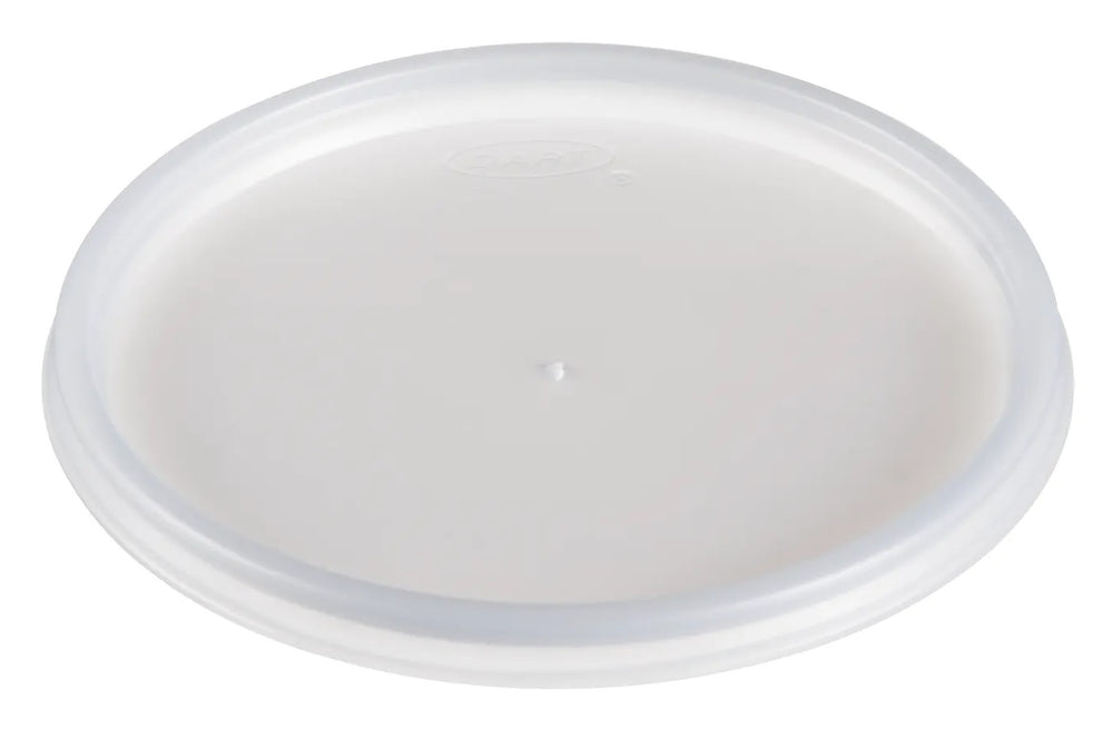 Dart Solo 20JL Translucent Plastic Vented Flat Lid for 20 oz. Foam Cups & Containers - 1000/Case