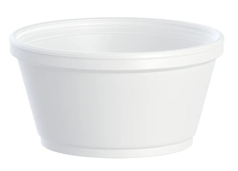 Dart 8SJ20 Insulated Foam Container Cup 8 oz (Case of 1000) Restaurant Disposable Containers