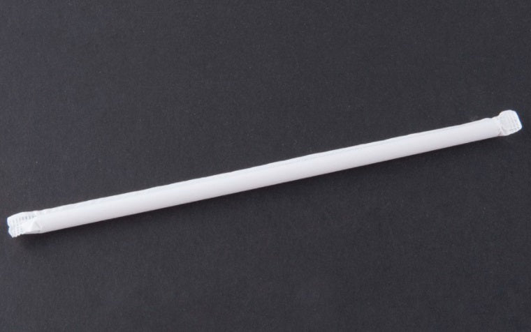 Phillips PD2088 Wrapped Clear Plastic Tall Jumbo Straws 9" - 300/Box