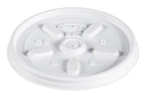 Dart Solo 8JL White Plastic Vented Flat Lid for 8 oz. Foam Cups & Containers - 1000/Case