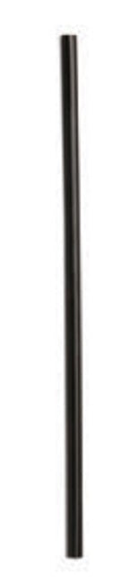D&W DSJU10-250E Unwrapped Black Plastic Jumbo Straws 7-3/4" - 500/Box