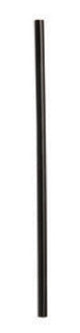 D&W DSJU10-250E Unwrapped Black Plastic Jumbo Straws 7-3/4" - 500/Box