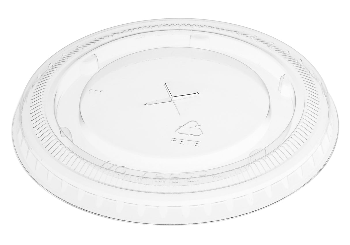 Amhil A662PC Clear Plastic Slotted Flat Lid for 20 oz. Cups