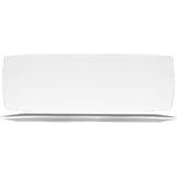 International Tableware PL-124 Chef's Palette Bright White Flat Edge Rectangle China Platter 12" x 4" - 36/Case