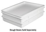 Winco PL-3N Plastic Rectangular Dough Box 25-5/8"L x 18"W x 3-1/4"H - White - 6/Case