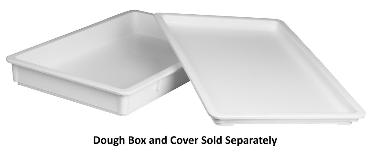 Winco PL-3N Plastic Rectangular Dough Box 25-5/8"L x 18"W x 3-1/4"H - White - 6/Case
