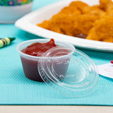 Dart Solo PL200N Medium Ultra Clear Plastic Souffle Cup Lid for 2 oz. Portion Cups - 125/bag