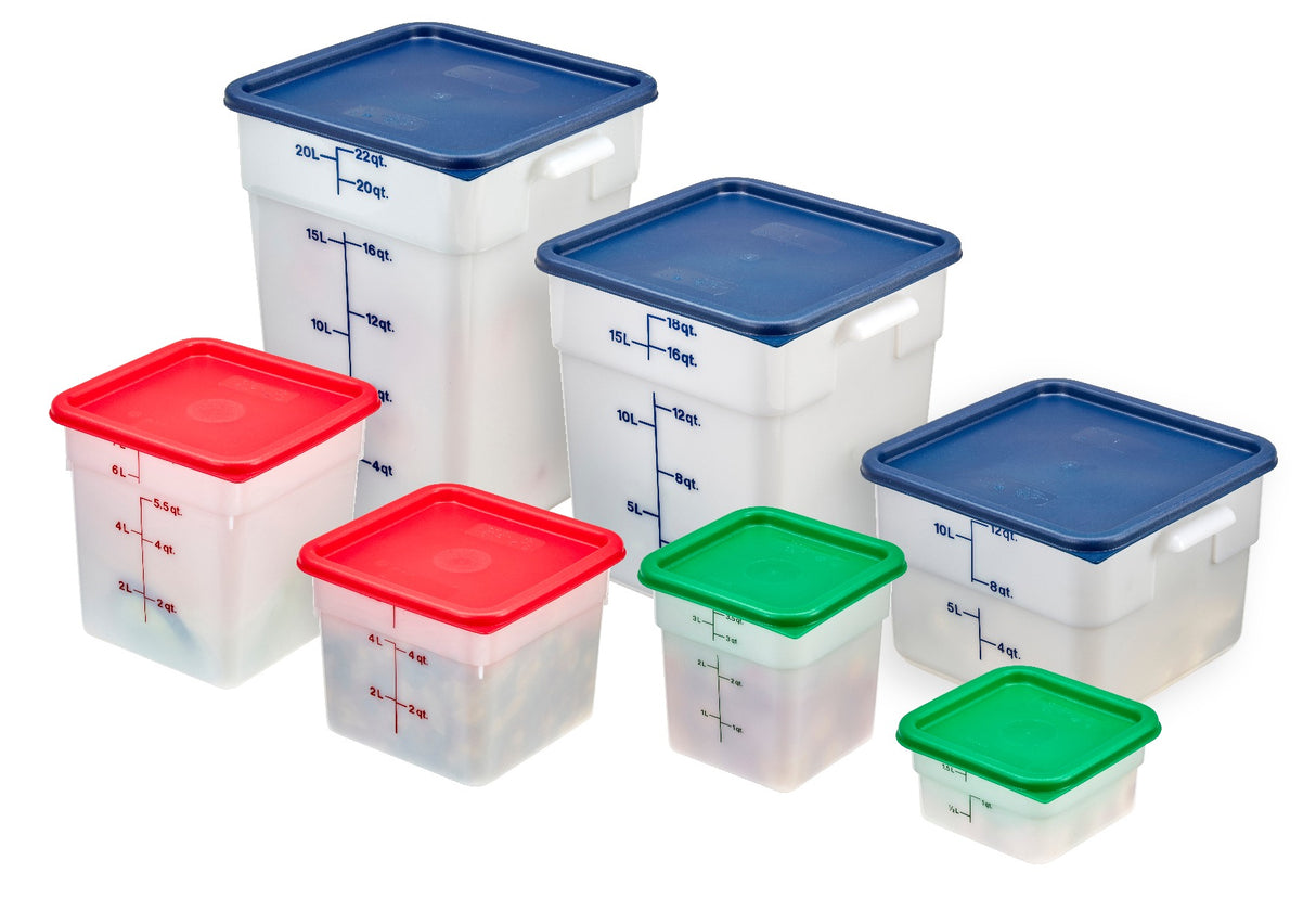 Cambro SFC12453 CamSquare Food Container Lid for 12, 18 & 22 qt - Blue