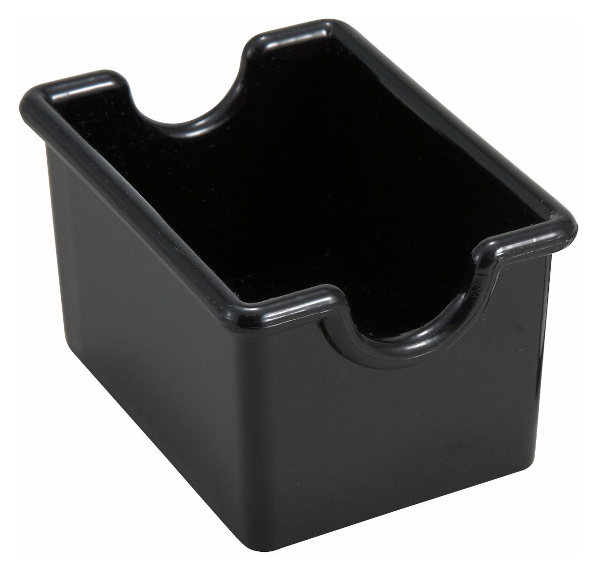 Winco PPH-1K Plastic Rectangular Sugar Packet Holder / Sugar Caddy 3-1/2" x 2-1/2" x 2"H - Black - 72/Case