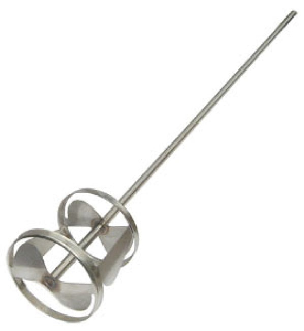 Jayhawk PS-1 00010 Jiffy Mixer Stainless Steel Power Drill Mixer Blade for 5-10 Gallon Pots 20-1/2" x 1/2" dia. Shaft