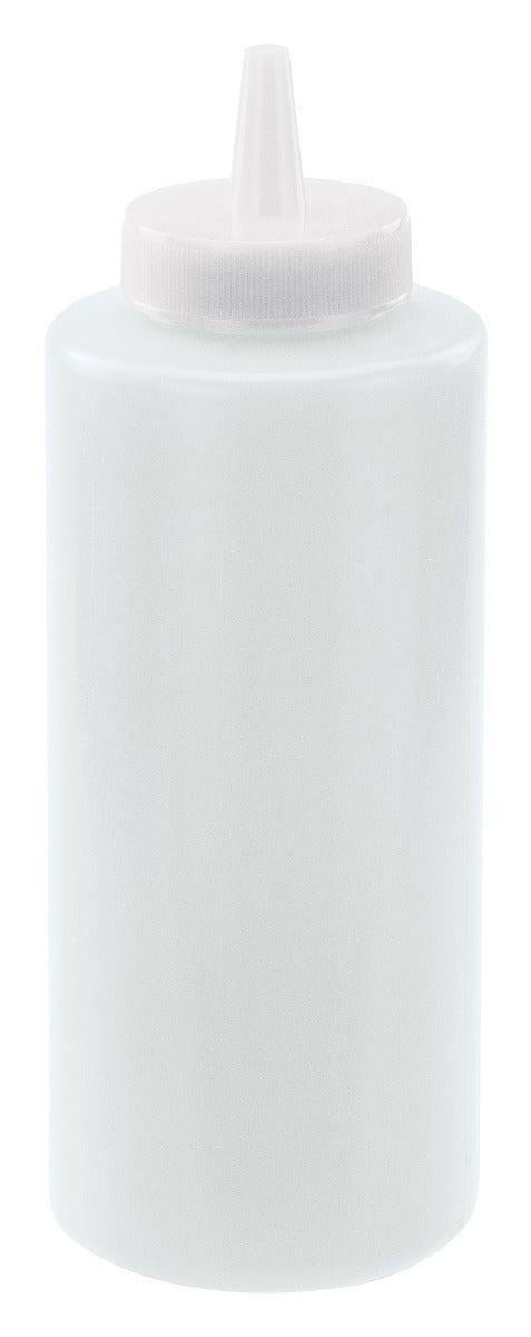 Winco PSB-12C Plastic Regular Squeeze Bottle 12 oz. - Clear - 6/Pack x 12 Packs/Case