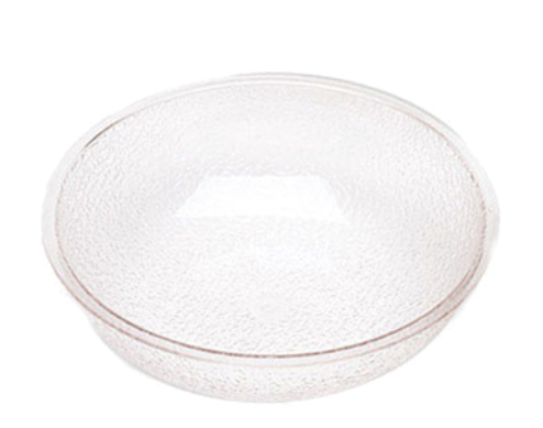 Cambro PSB12176 Camwear Polycarbonate Round Pebbled Serving/Salad Bowl 12" dia. - 5.8 qt. - Clear
