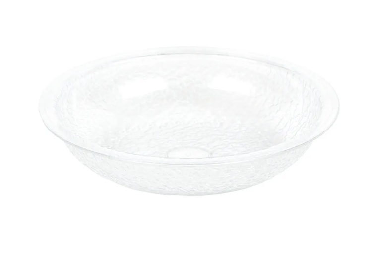 Cambro PSB6176 Camwear Polycarbonate Round Pebbled Serving/Salad Bowl 6" dia. - 18.8 oz. - Clear - 12/Case
