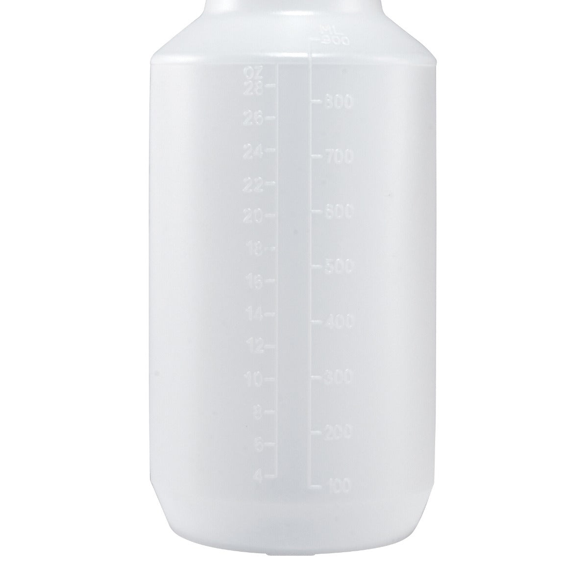 Winco PSR-9 Color-Coded Plastic Spray Bottle with Green Trigger Nozzle and Collar 28 oz. - White - 50/Case