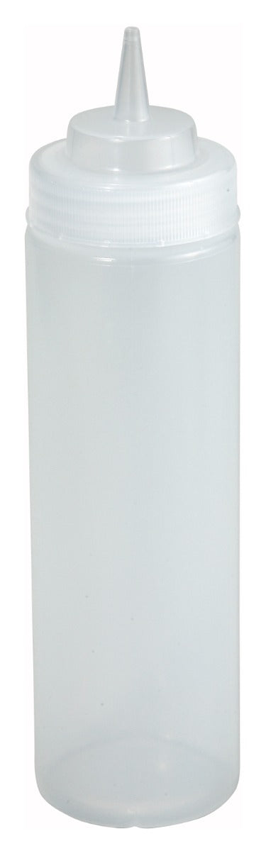 Winco PSW-16 Plastic Wide Mouth Squeeze Bottle 16 oz. - Clear - 6/Pack x 8 Packs/Case