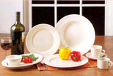 Libbey PWC-13 Ultima Princess White Rolled Edge Medim Rim Oval Stoneware China Platter 11-1/2" x 8" - Cream White - 12/Case