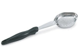 Vollrath 6412620 6-ounce one-piece heavy-duty stainless steel oval Spoodle utensil with black nylon handle