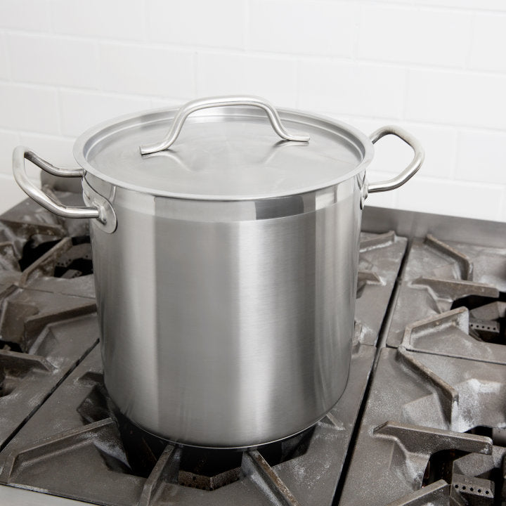 Vollrath 3503 Optio Stainless Steel Stock Pot with Cover- 11 Qt