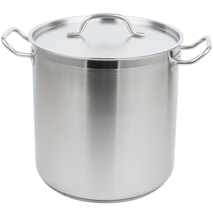 Vollrath 3504 Optio Stainless Steel Stock Pot with Cover-18 Qt.