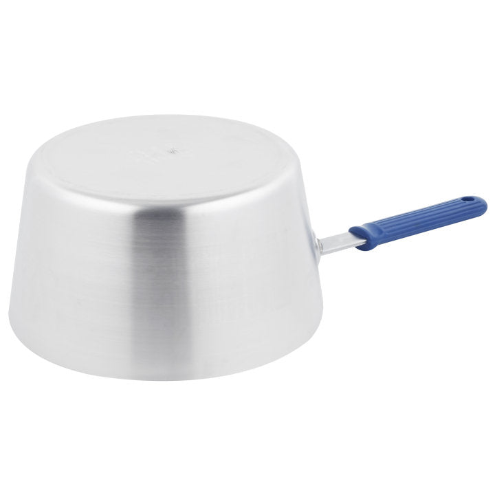 Vollrath 4347 Wear-Ever Tapered Aluminum Sauce Pan with Blue Silicone Cool Handle-7 Qt.