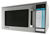 Sharp R-25JTF Stainless Steel Heavy Duty Commercial  Microwave Oven with Touch Pad Controls 20-1/8" - 0.7 cu. ft. - 230/208V, 2100W