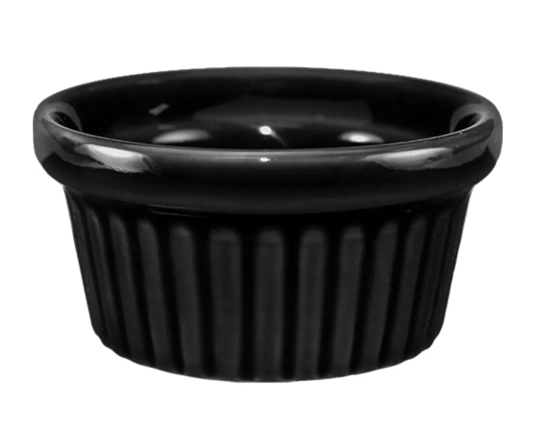 International Tableware RAMF-2-B 2 oz Cancun Ramekin - Ceramic, Black