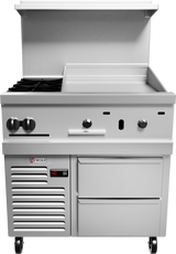 Vulcan 36S-2B24GT Endurance Natural Gas Range 2 Burner w/ 24" Thermostatic Griddle & Standard Oven 36" - 135,000 BTU