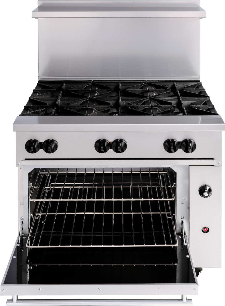 Wolf C36S-6BN Challenger XL Restaurant Gas Range w/ Standard Oven & 6 Burners 36" NG - 215,000 BTU