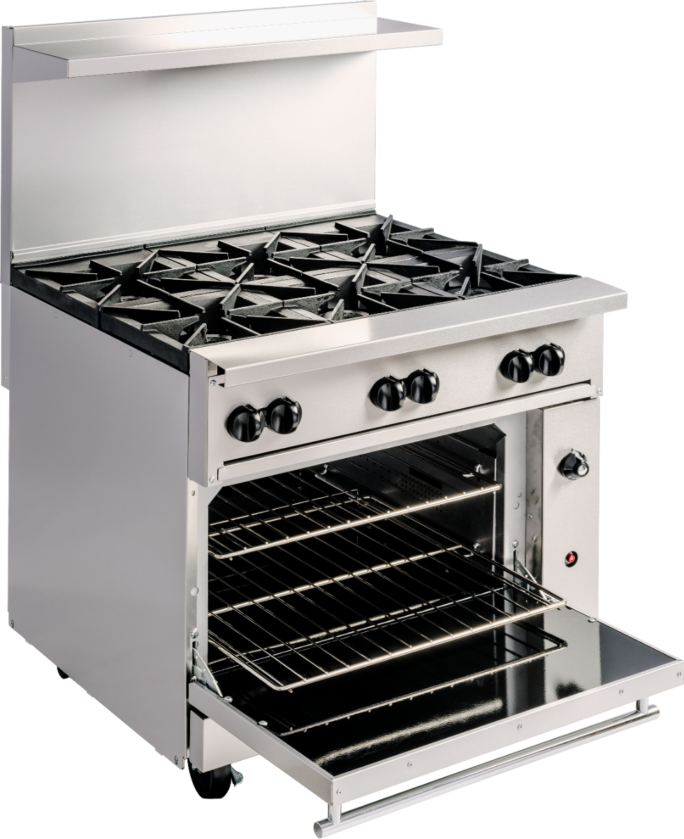 Wolf C36S-6BN Challenger XL Restaurant Gas Range w/ Standard Oven & 6 Burners 36" NG - 215,000 BTU