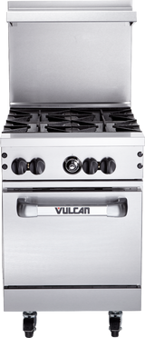 Vulcan 24S-4B Endurance Gas Range w/ 4 Burners & Standard Oven 24" - 143,000 BTU