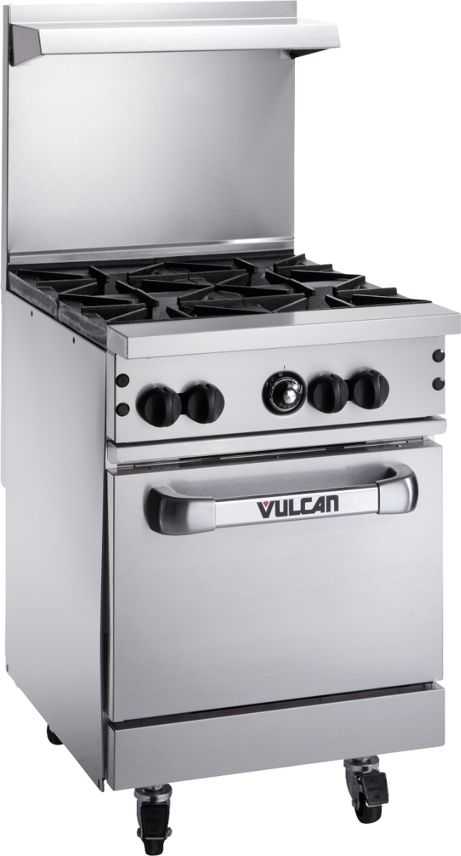 Vulcan 24S-4B Endurance Gas Range w/ 4 Burners & Standard Oven 24" - 143,000 BTU