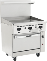 Vulcan 36C-36G Endurance Natural Gas Range w / Manual Griddle and Convection Oven 36" - 95,000 BTU