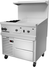 Vulcan 36S-36G Endurance Natural Gas Range w/ Manual Griddle & Standard Oven 36" - 95,000 BTU