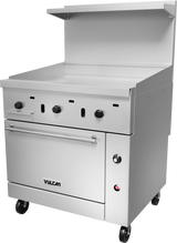 Vulcan 36S-36G Endurance Natural Gas Range w/ Manual Griddle & Standard Oven 36" - 95,000 BTU